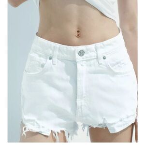 Women's White Denim Shorts